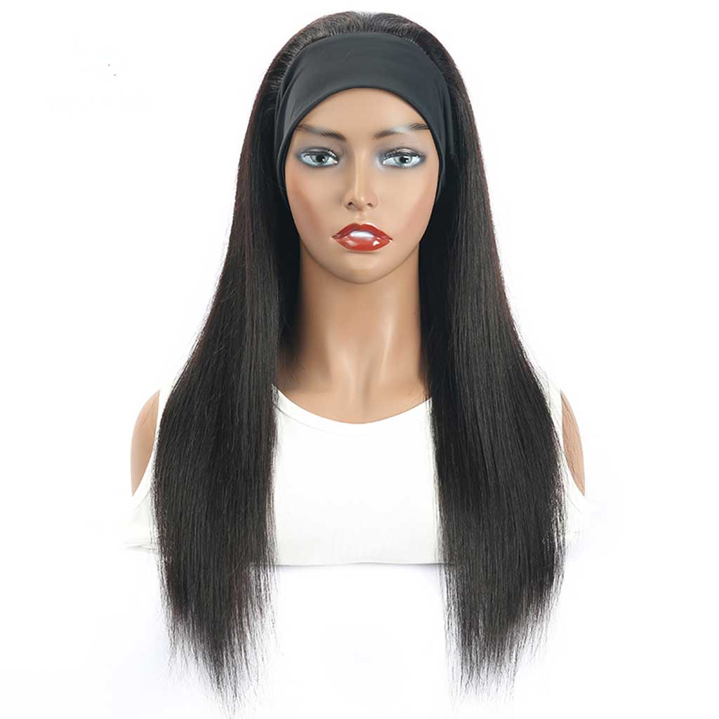 Straight Hair Headband Wig Glueless Human Hair Wigs