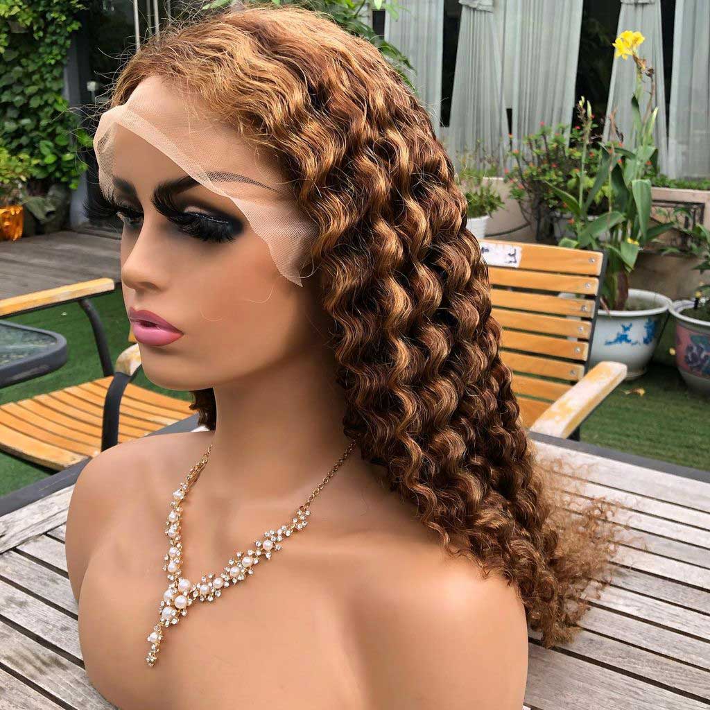 Transparent-Frontal-Wig-Highlight-Wig-Honey-Blonde-13x4-Lace-Front-Wig-Deep-Wave-Wigs