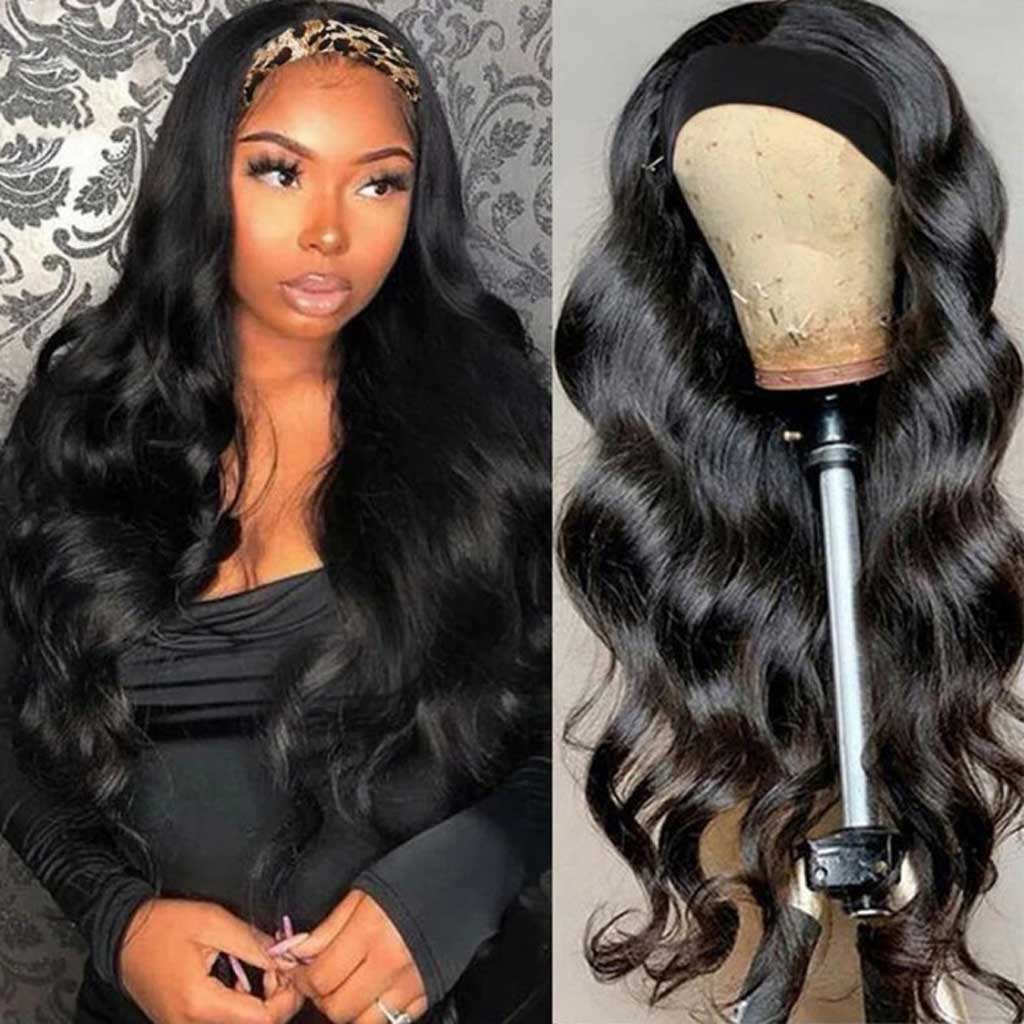 Body Wave Headband Wig Glueless Human Hair Wigs