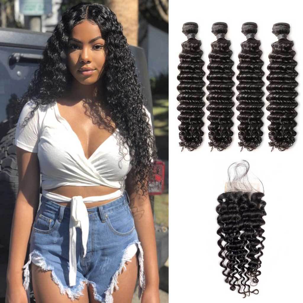 Bombtress-Brazilian-deep-wave-4-bundles-with-4x4-lace-closure-deal-curly-hair-weaves-unprocessed-virgin-human-hair