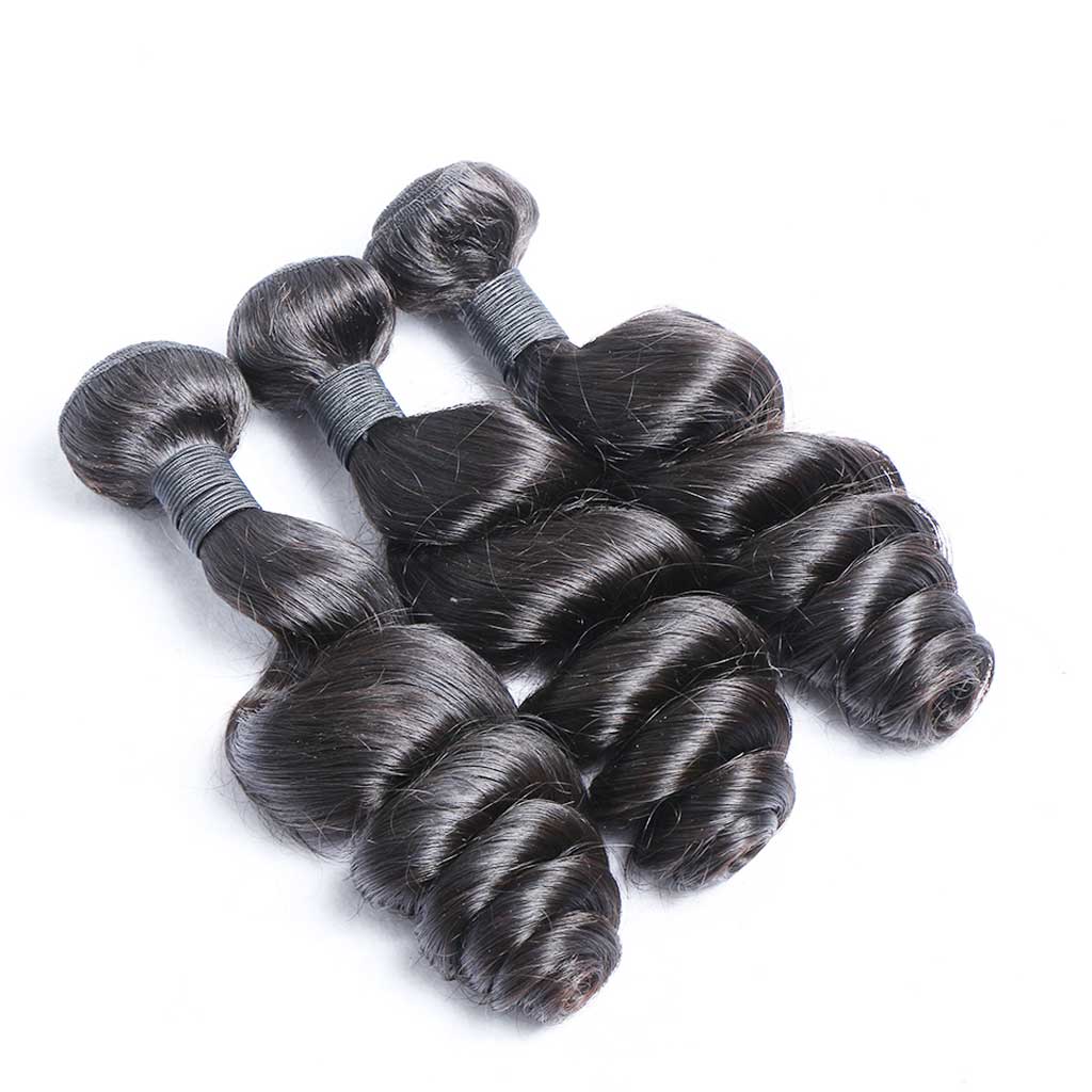 Brazilian-loose-wave-bundles with-frontal-closure-virgin-hair-weaves-with-preplucked-lace-frontal