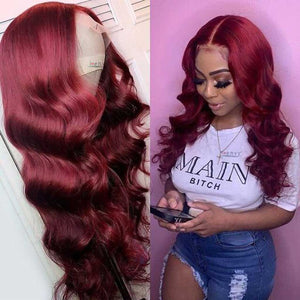 99J-Burgundy-wig-body-wave-lace-front-wig-transparent-wigs-colored-lace-frontal-wigs