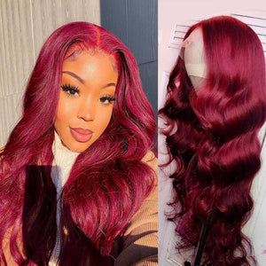 Burgundy-wig-body-wave-13x4-lace-front-wig-4x4-closure-wigs-transparent-lace-wigs-99J-human-hair-wigs