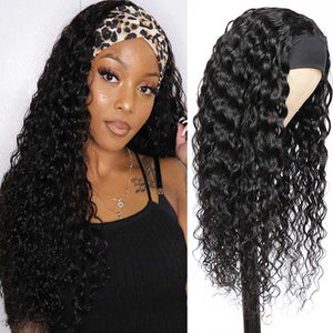 Deep Wave Headband Wig Glueless Human Hair Wigs