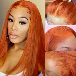 Ginger-color-lace-front-wig-for-black-women-glueless-transparent-straight-hair-frontal-wig