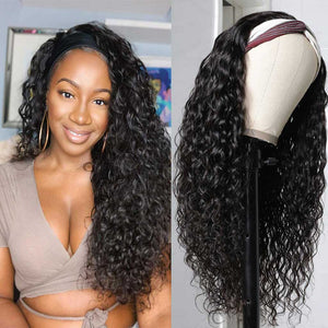 Water Wave Headband Wig Glueless Human Hair Wigs