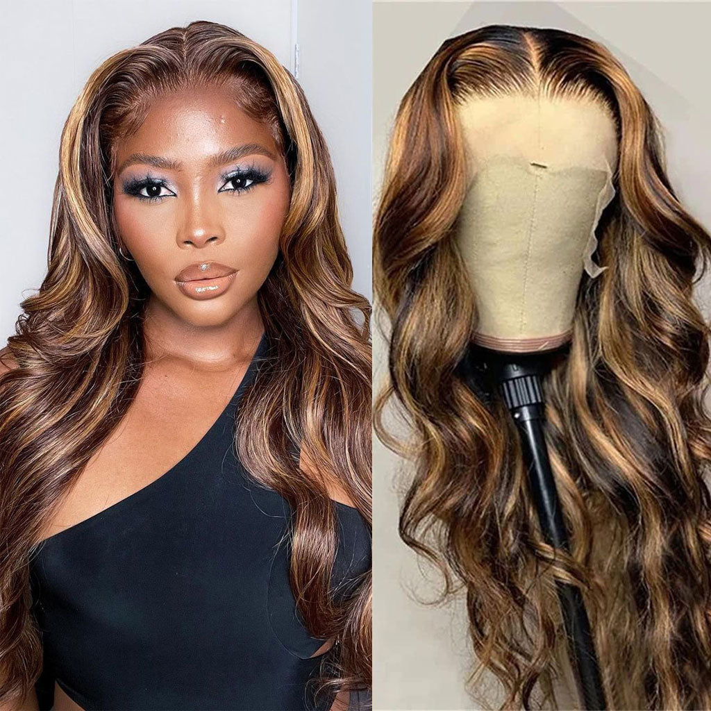Highlight-wig-13x4-frontal-wig-4x4-lace-closure-wigs-Body-wave-lace-front-wig-transparent-lace-wig-colored-human-hair-wigs