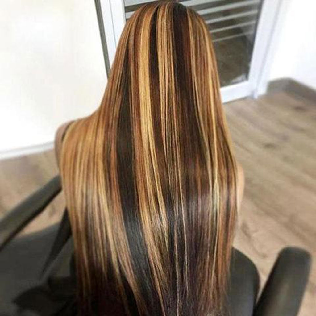Mix-color-ombre-hair-highlight-wig-lace-closure-wig-13x4-frontal-wig-straight-human-hair-wigs