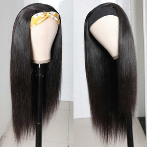 Straight Hair Headband Wig Glueless Human Hair Wigs