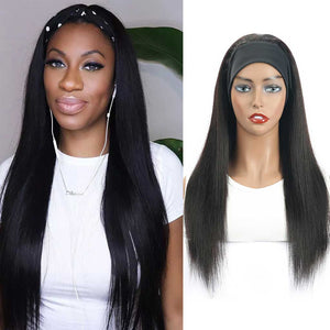 Straight Hair Headband Wig Glueless Human Hair Wigs