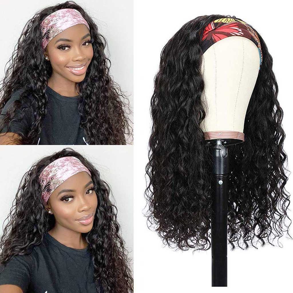 Water Wave Headband Wig Glueless Human Hair Wigs