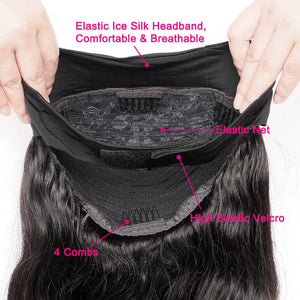 Water Wave Headband Wig Glueless Human Hair Wigs